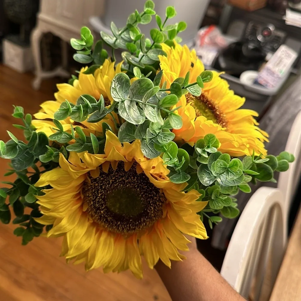 MARTHA STEWART faux floral sunflower bouqet